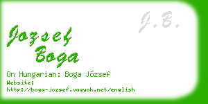 jozsef boga business card
