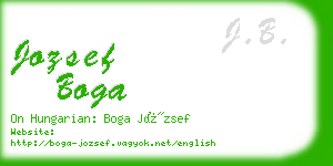 jozsef boga business card